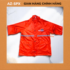 BỘ QUẦN ÁO MƯA VẢI DÙ TỔ ONG MÀU CAM