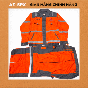 QUẦN ÁO BẢO HỘ VẢI KAKI XÁM CAM