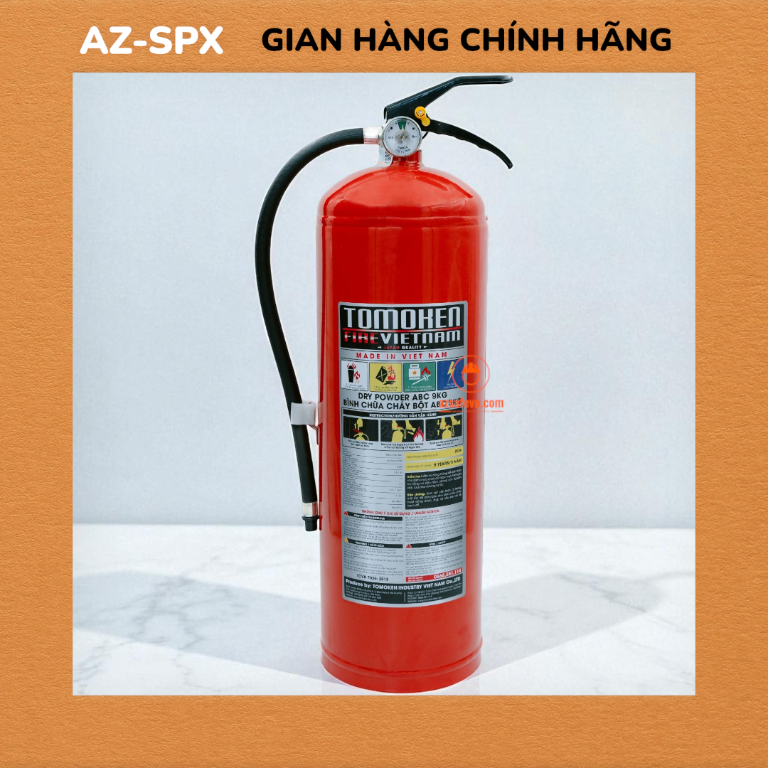 BÌNH CHỮA CHÁY XÁCH TAY BỘT ABC 9kg TOMOKEN