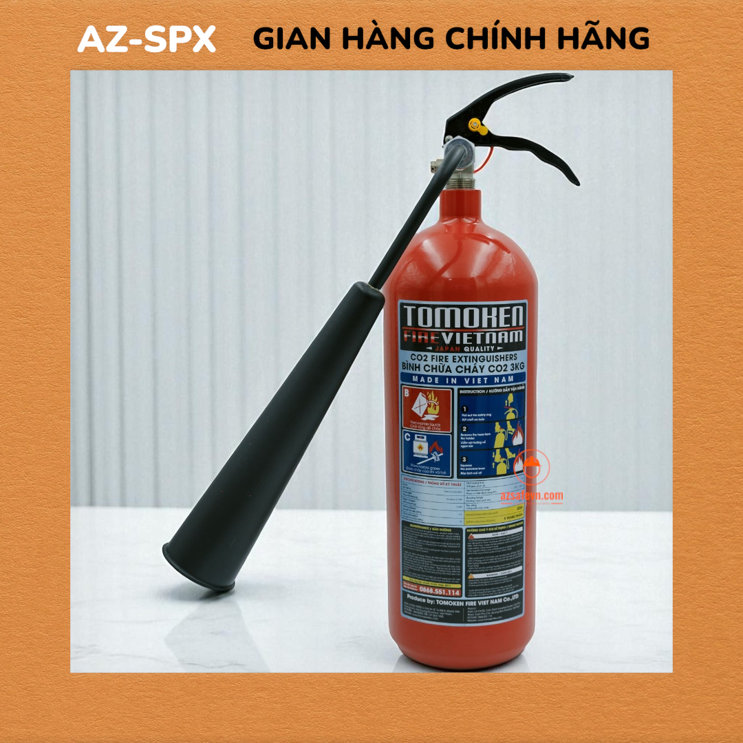 BÌNH CHỮA CHÁY XÁCH TAY CO2 3kg TOMOKEN