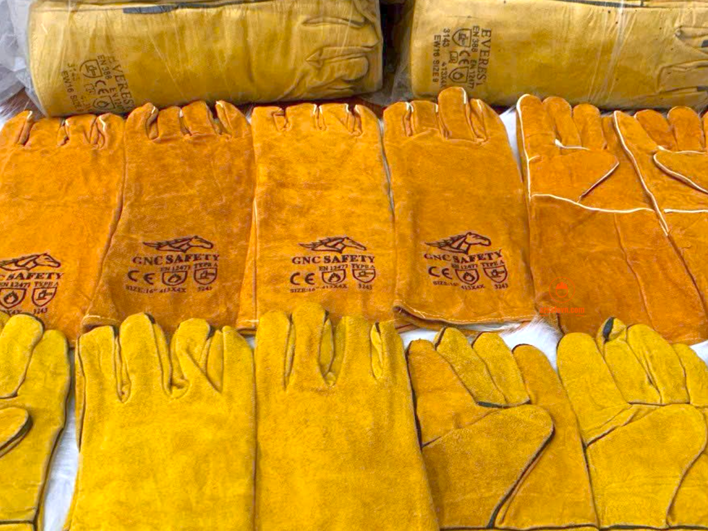 Găng tay da hàn 2 lớp